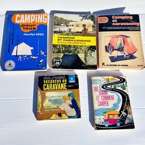 Vintage French Camping Caravanning Book Bundle 1960s 70s
